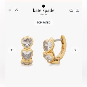 Kate Spade Gold and Silver Heart Earrings